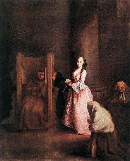 Pietro Longhi The Confession France oil painting art